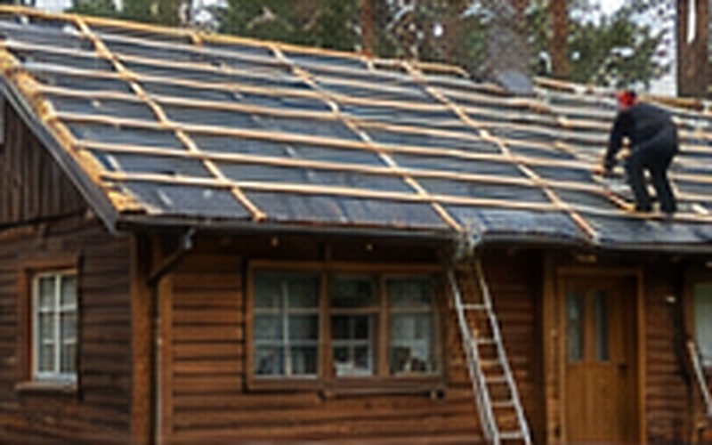 Tile roof installation project in Jūrmala - tile-laying process