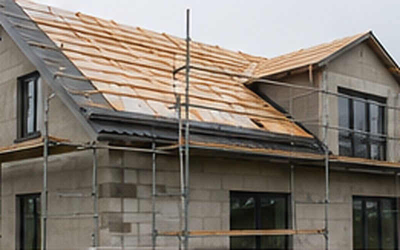 Roof installation project in Ķekava - tile covering installation process