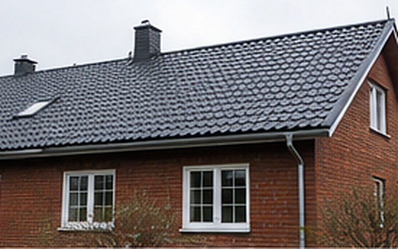 Roof replacement project in Mārupe - finished result with new metal covering